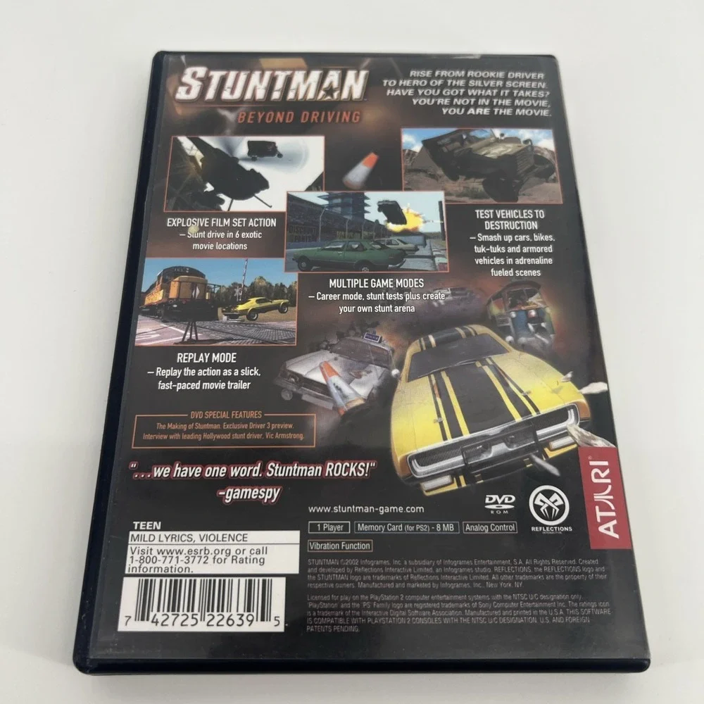 Stuntman Sony PlayStation 2 PS2 Complete With Manual Tested Working Very Good